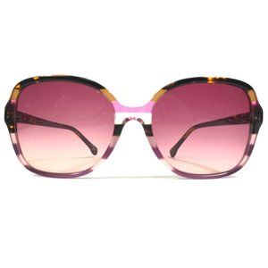 Trina Turk Sunglasses Azalea AZAL Kiska Pink Striped Square with Pink Lenses